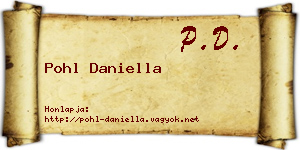 Pohl Daniella névjegykártya